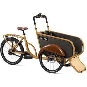 SociBike Compact elektrische bakfiets midmotor oker