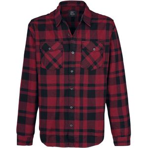 Vintage Industries Austin Shirt Flanellen overhemd rood-zwart