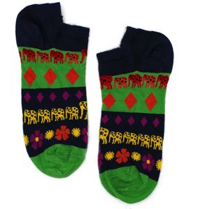 Hop Hare - Bamboe - Enkelsokken - Sneakersokken - Vrolijke Sokken - Olifant - Happy Socks - Unisex - maat 36-40