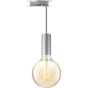 Home Sweet Home - Moderne Verlichtingspendel Move me-Pulley - hanglamp geschikt voor E27 LED lichtbron - Zilver - 12/12/154cm - Pendellamp geschikt voor woonkamer, slaapkamer en keuken