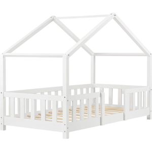In And OutdoorMatch Kinderbed Cullen - Met valbeveiliging - 70x140 cm - Wit - Voor meisjes - Voor jongens - Voor kinderen