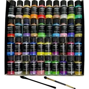 MGM Trading Epoxyhars verf mica poeder - 40 kleuren * 5 g natuurlijk cosmeticapigment, geschikt voor epoxyhars, zeepverf, lipgloss, nagellak, kaarsen maken, badbomb