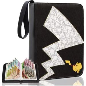 Buxibo Verzamelmap Geschikt voor Speelkaarten - Verzamelalbum met Rits - 9 Pocket Map Binder Houder - Opbergmap voor 900 Kaarten - Black