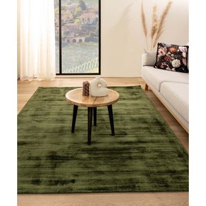 Viscose vloerkleed - Glamour groen 80x150 cm