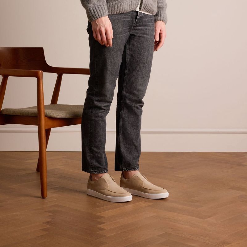 Manfield Suède Loafers Beige