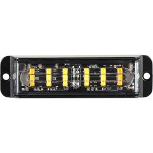 LED bumper flitser - Oranje - 6 LED - R10/R65 - 13cm