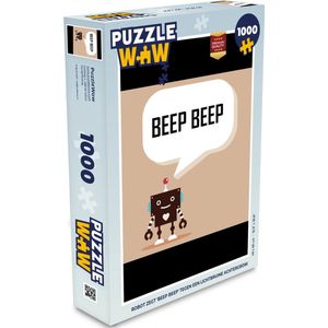 Puzzel Spreuken - Quotes - Beep beep - Robot - Hart - Kids - Jongens - Legpuzzel - Puzzel 1000 stukjes volwassenen