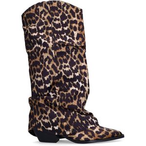 Sacha - Dames - Leopard cowboylaarzen met flap - Maat 38