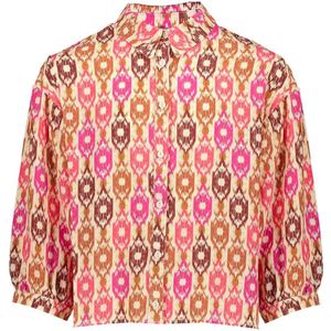 Geisha - Blouse - Sand/brown/fuchsia - Maat 164