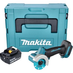 Makita DMC 300 G1J accu haakse slijper 18 V 76 mm borstelloos + 1x oplaadbare accu 6.0 Ah + Makpac - zonder lader