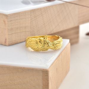 Wolf familiebelofte ring voor koppels 18K Verguld