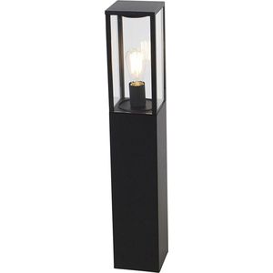 QAZQA charlois - Industriele Dimbare LED Smart Staande Buitenlamp | Staande Lamp voor buiten incl. wifi met Dimmer - 1 lichts - H 80 cm - Zwart - Industrieel - Buitenverlichting