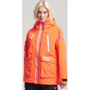 Superdry Ski Ultimate Rescue Jacket Dames Jas - Hyper Fire Coral - Maat Xl