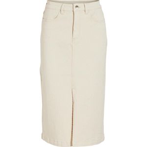 Vila Rok Viglove Midi Skirt/su/1 14097514 Whisper White Dames Maat - W36