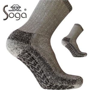 Eureka merino wollen sokken anti-slip S4 - unisex - grijs - maat 39-42