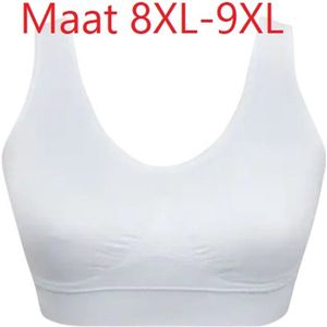 Sport BH comfort BH Soft padded 4XL-5XL Wit