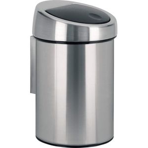 Prullenbak Kunststof Binnenemmer Matt Steel Fingerprint Proof 3 Liter - Touch Bin