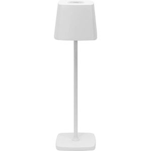 Sfeerverlicht® Tafellamp Oplaadbare - Moderne touch lamp - Woonkamer Decoratie - Vierkant - Dimbaar - 38 cm - Wit