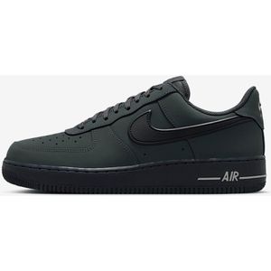 Nike Air Force 1 '07 ""Rubber Swoosh"" - Sneakers - Unisex - Maat 45 - Anthracite/Zwart
