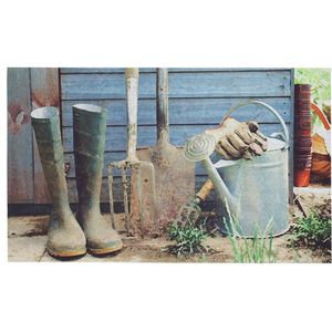 Deurmat tuingereedschap 75 cm x 45 cm - deurmat - mat - anti slip - voor binnen en buiten - geschenk - cadeau - gift - nieuwjaar - kerst - verjaardag