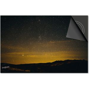 Inductie beschermer 60x60 - afdekplaat inductie mat - Dietrix Kookplaat beschermer - Base - Black en Gold - Sterrennacht