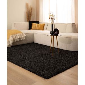 Hoogpolig vloerkleed shaggy Trend effen - antraciet 240x340 cm