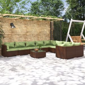 The Living Store The Living Store Rattan loungeset - 70x70x60.5 cm - bruin
