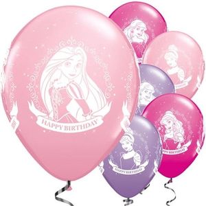 Disney - Princess - Ballonnen - Happy Birthday - 25 Stuks - Latex - 30 Cm.