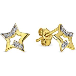 Juwelier Emo - Ster Oorstekers Goud – 14 Karaat - Diameter 8.5 MM