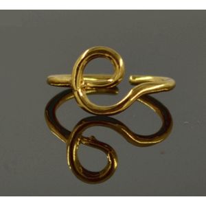 Gading® Dames Ring metletter ""E""- vrouwen goudkleurig letter Ringen- Vriendschapsring - Relatie Ringen