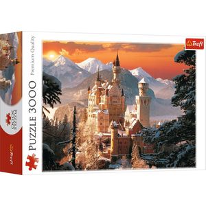 Puzzel Neuschwanstein Kasteel Bavaria in de winter (3000 stukjes)