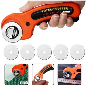 Rotary Cutter - Stofschaar - Rolmes 45mm - 5x cirkelmes - Stofsnijder - Naaien - Handwerk - Quilten - Ergonomisch design - High quality