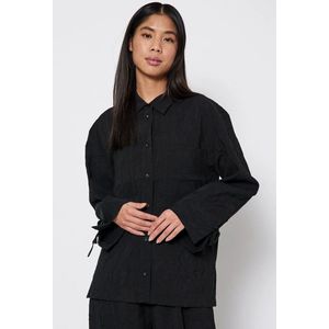 Moa long shirt black - NORR