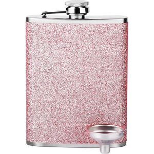 Elegante roestvrijstalen karaf - 240 ml - blauw, zilver, zwart, roze - voedselveilig materiaal