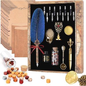 Kalligrafie Pen Set met Veer, Inkt en Wax Seal Kit