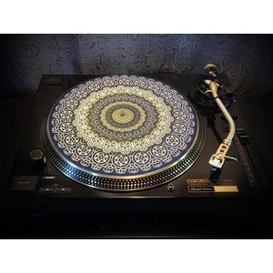 COGWHEEL GOLD Felt Zoetrope Turntable Slipmat 12"" - Premium slip mat – Platenspeler - for Vinyl LP Record Player - DJing - Audiophile - Original art Design - Psychedelic Art