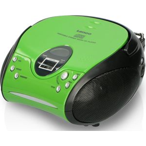 Lenco SCD-24 - Draagbare radio CD speler met aux-uitgang - Groen