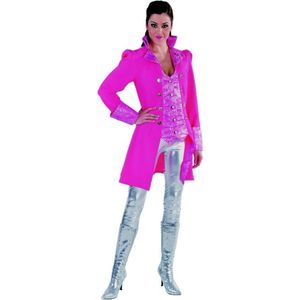 Musketier Kostuum | Roze Markiezin Madame Cheval Mantel En Vest Vrouw | Small | Carnaval kostuum | Verkleedkleding