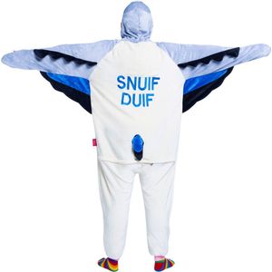 Duif onesie - dieren onesie - verkleedkleding - carnavalskleding - Carnaval kostuum - dames - heren – volwassenen - Snuifduif - Maat M/L