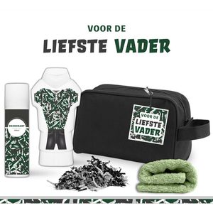 Geschenkset ""Voor de liefste vader"" - 4 Producten - 500 Gram | Toilettas - Douchegel & Deodorant pakket Man - Vaderdag - Verjaardag - Giftset - Papa