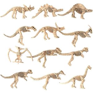 Allecto Plus - Dinosaurus Fossielen Opgraving Set met Skelet Simulatie - 12 Stuks - Archeologisch Speelgoed voor Kinderen