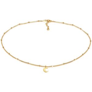 Elli Dames Halsketting Dames choker bol halvemaan astro in 925 sterling zilver