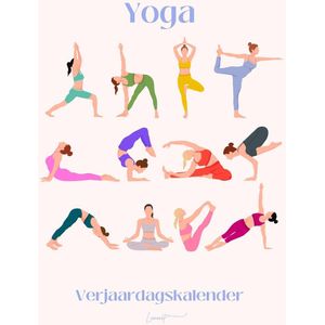 Yoga Verjaardagskalender - Exclusieve Illustraties - Kalender - Wandkalender - Maandkalender - Planner - Verjaardag - A4 Formaat - Jaarplanner - Zonder Jaartal - Verjaardagskalenders - Jaarkalender - Calendar