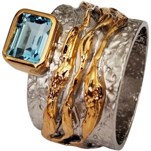 Zilveren ring met Topaas Swiss