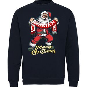 Kersttrui Kerstman Emmen | Foute Kersttrui Dames Heren | Kerstcadeau | FC Emmen supporter | Navy | maat M