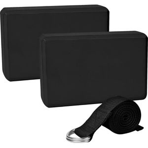 Set van 2 Yoga Blokken met 1 Yoga Riem van 1,8 m