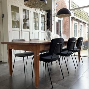 Mathys Design eetkamerstoel - Zwart stof - 1 Stoel