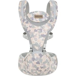 Ergonomische ademende babydrager met heupzitting - multifunctionele draagtas voor pasgeborenen 0-48 maanden