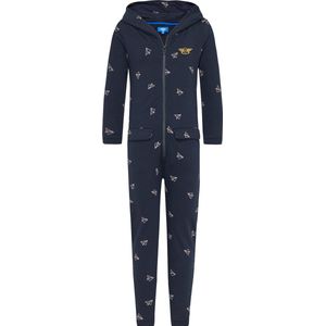 Wick Wings Navy Onesie 100% katoen slaapmasker nekkussen mt 122/128