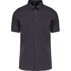 Heren stretch overhemd korte mouwen merk Kariban maat 3XL Zinc